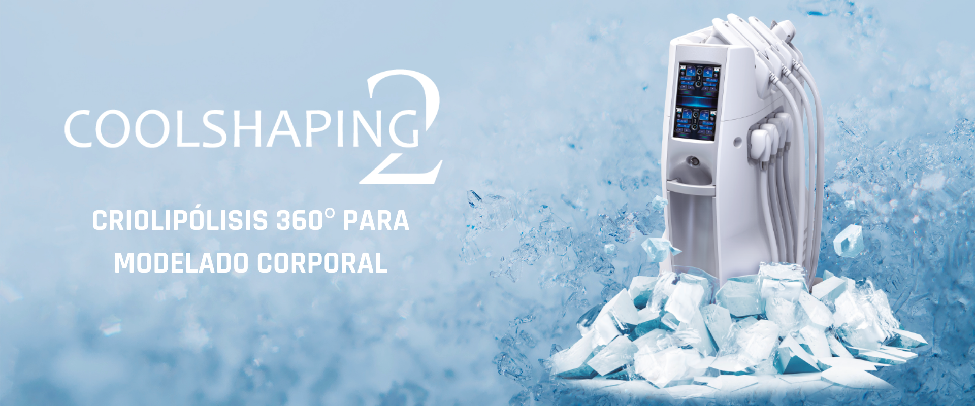 Coolshaping2: Puede usar 4 piezas de mano simultaneamente. Tratamientos corporales, mentón, brazos, piernas, Coolshaping2 puede tratar 2 pacientes al mismo tiempo
