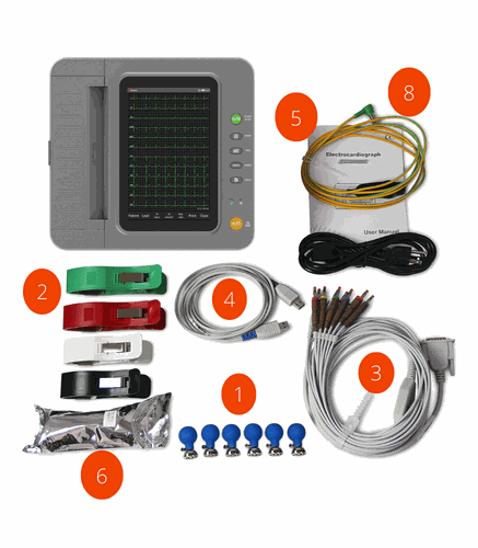 Electrocardiógrafo 12 canales - Electrocardiógrafo 112 derivaciones - E12