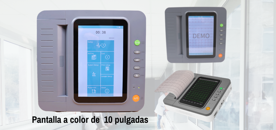 Electrocardiografo pantalla 10 pulgadas Electrocardiógrafo 12 canales - Electrocardiógrafo 112 derivaciones - E12
