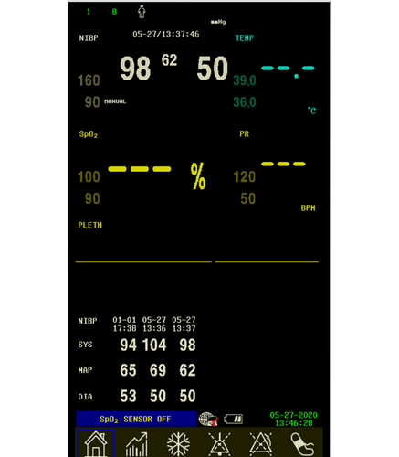 Monitor de Signos vitales Monitor paciente-Monitor signos vitales-Monitor presión arterial