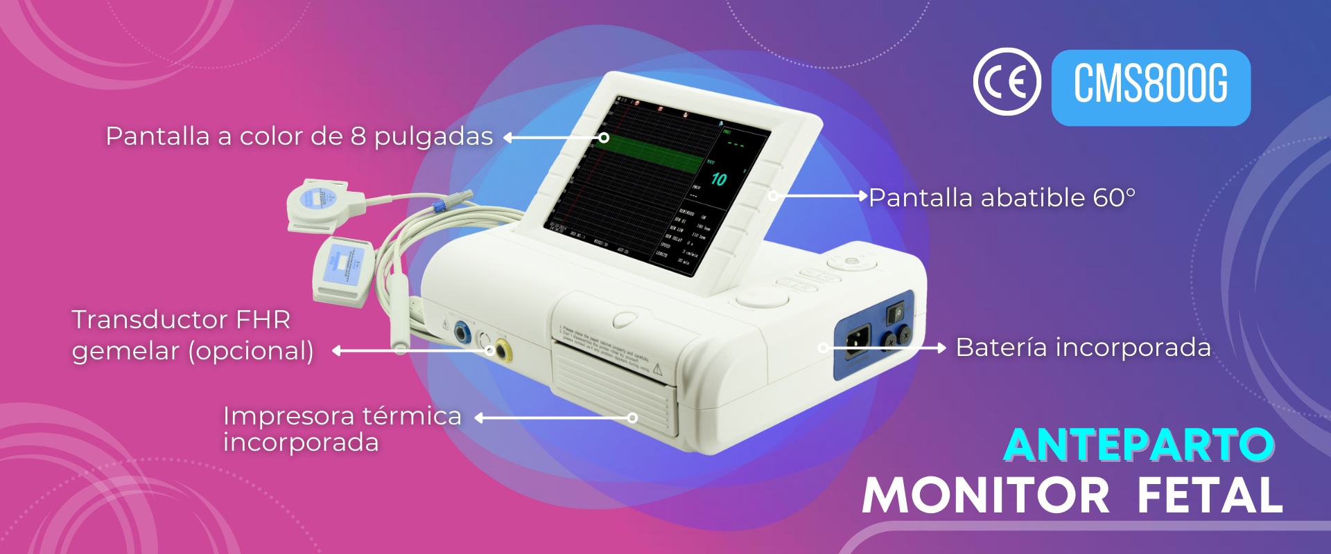 Monitor fetal - Monitor fetal gemelar - Monitor gemelar - Monitor gemelar portátil
