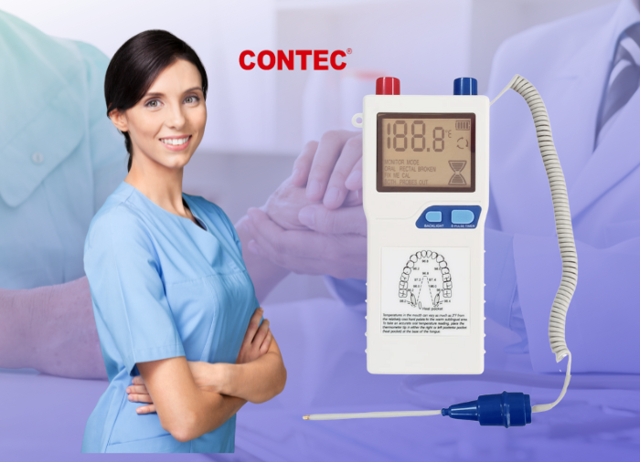 Termómetro Termómetro: Pantalla LCD de 2,4 pulgadas, Realiza más de 1000 tomas seguidas de temperatura, Cuenta con cronómetro de 60 segundos