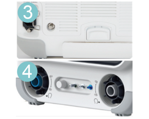 Válvulas espiratorias e inspiratorias: Estas válvulas extraíbls admiten la esterilización por vapor en autoclave