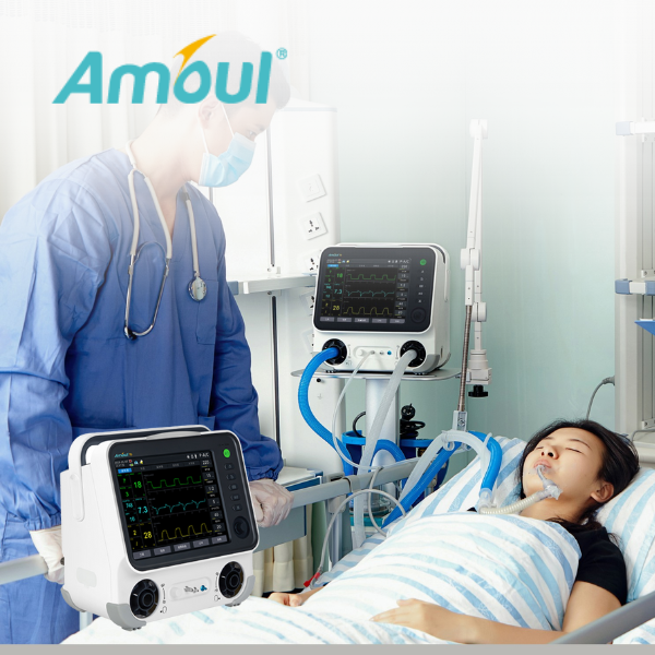 Ventilador de cuidados intensivos: El T6 Ventilador neonatal de Cuidados Intensivos de la marca Amoul, cuenta con Pantalla 10 pulgadas, Equipado con potente Turbina, sin ruido