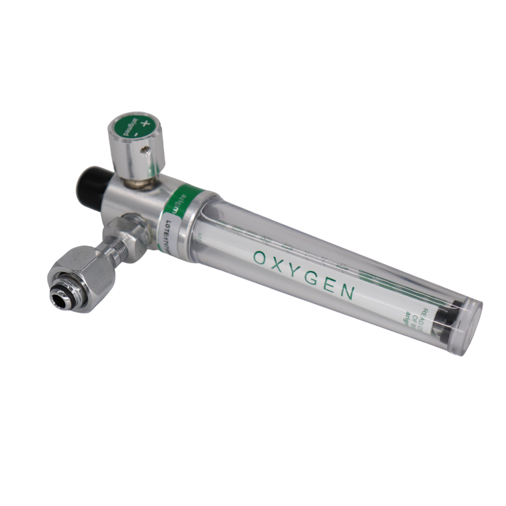 Flujometro de oxigeno, 0 - 7 LPM, pediatrico, conector DISS, Arigmed-2