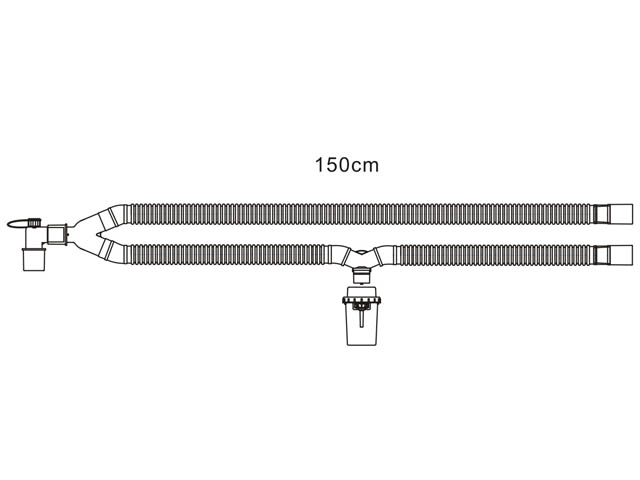 Circuito de ventilacion, adulto, c/trampa de agua, adulto, Hsiner