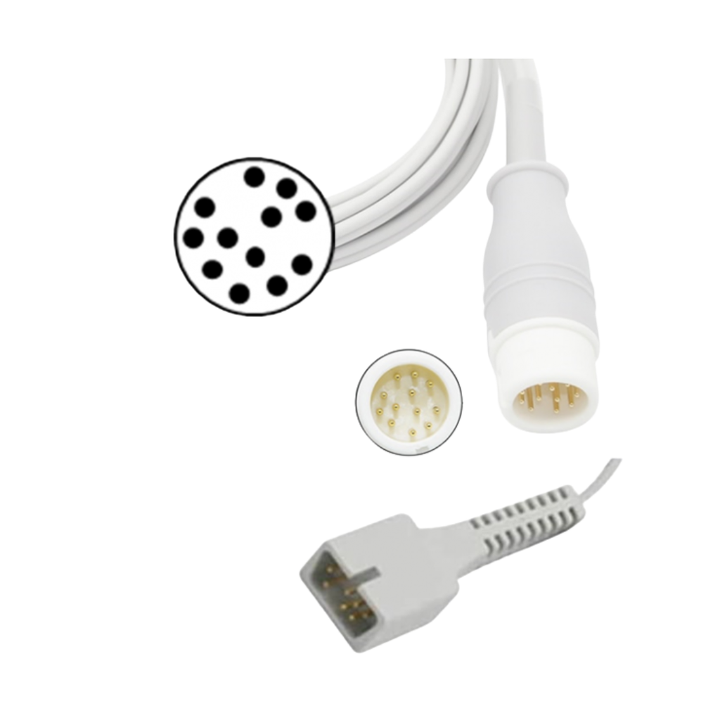Cable extension SpO2, 12pines - to DB9F, 2,5 mtrs. Comen (1).png