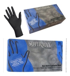[SM73996] Guantes de nitrilo small, color negro cja x 100. Supermax