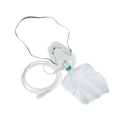 [30134] Mascarilla de oxigeno alta concentracion, adulto, con tubo 2 mtrs y funda reservorio, Hsiner