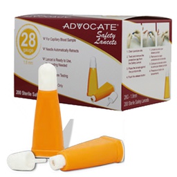 [637] Lancetas de seguridad 28G, 1.8mm. (cja x 200), Advocate