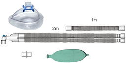 [70114P] Circuito de anestesia, pediatrico, c/Balon+filtro+mascarilla, Hsiner